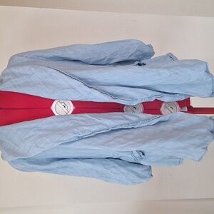 Pre-owned Style & Co. Size PM Faded Blue Thin Denim Jacket